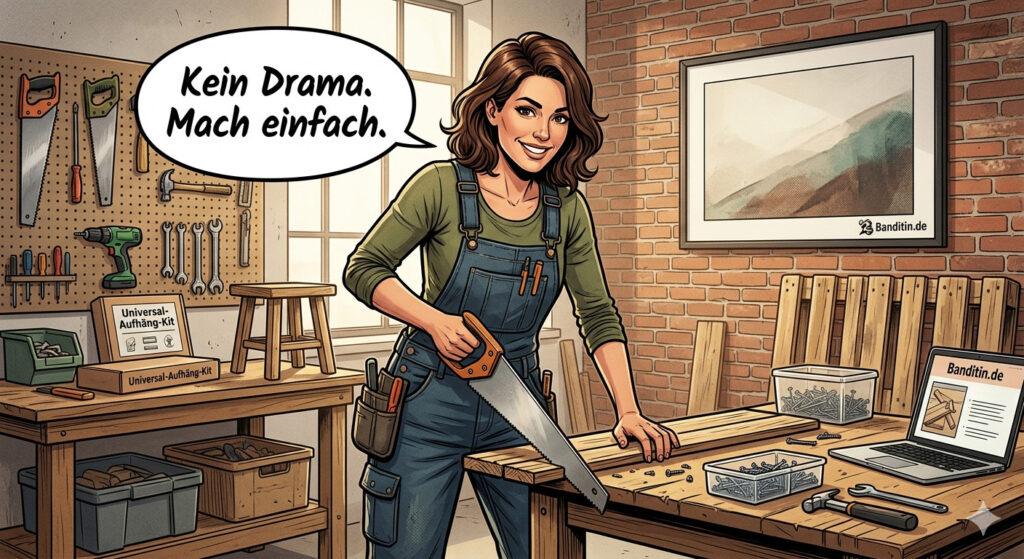 Lena in der Werkstatt