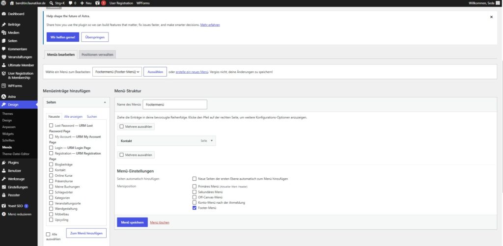 Screenshot: Tag 3 Menü