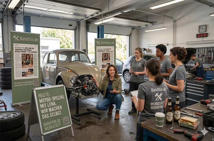 Workshop in der Autowerkstatt